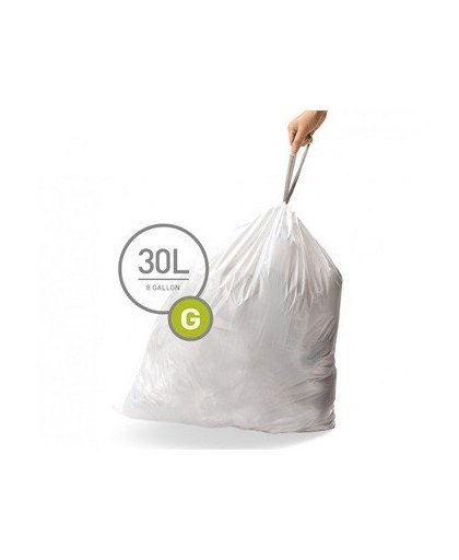 Simplehuman afvalzakken Code G voor 30 liter - 20 stuks