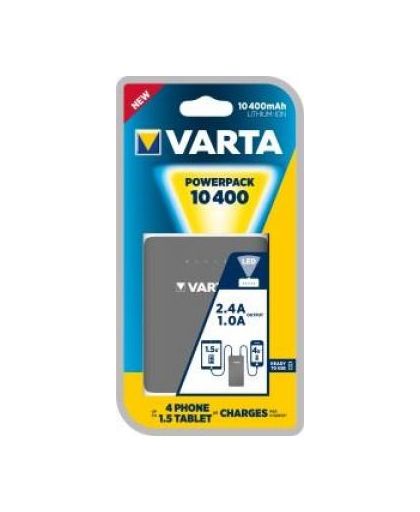 Varta Powerpack 10400 powerbank Grijs, Wit Lithium-Ion (Li-Ion) 10400 mAh