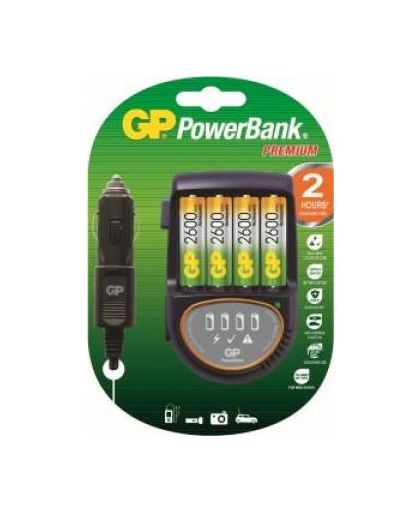 GP Powerbank H500 + 4x2600mA AA 2-uurs