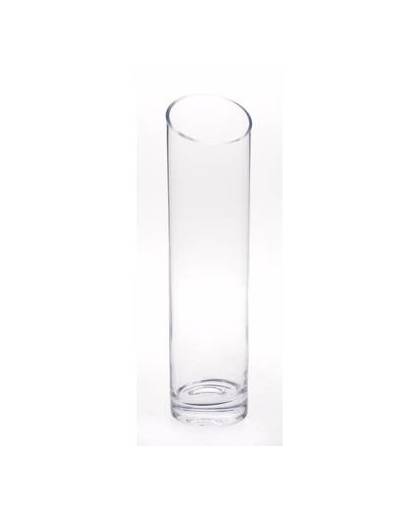 Cilinder vaas glas schuin 60 cm