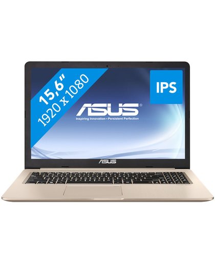 ASUS VivoBook Pro N580VD-FY561T Goud, Metallic Notebook 39,6 cm (15.6") 1920 x 1080 Pixels 2,5 GHz Zevende generatie Intel® Core™ i5 i5-7300HQ