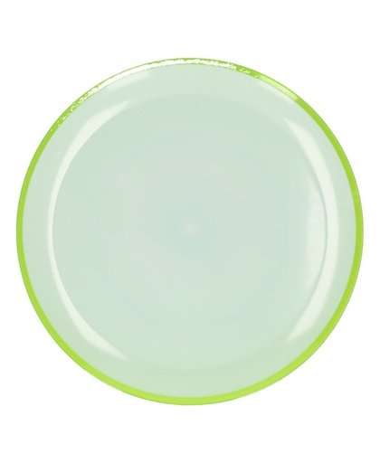 Kunststof bord groene rand 23 cm Groen