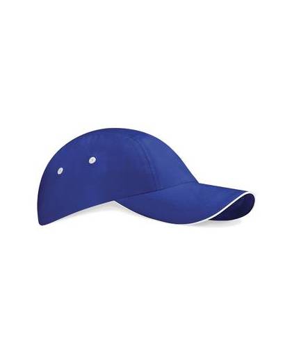 Beechfield low profile sports cap bright royal - wit