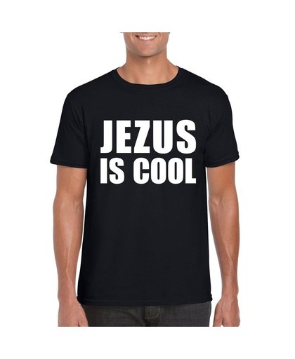 Zwart Jezus is cool shirt voor heren M Zwart