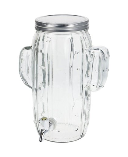 Glazen drank dispenser 4 liter met handvaten Transparant