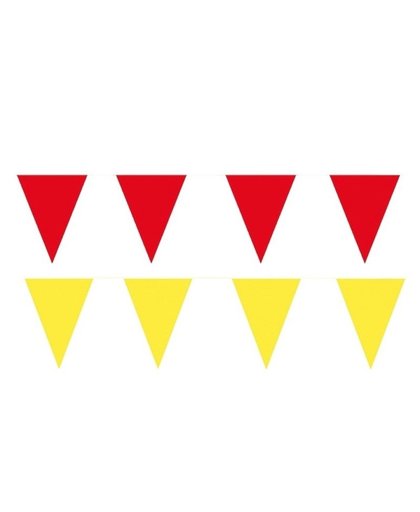 Gele/Rode feest punt vlaggetjes pakket 120 meter Multi