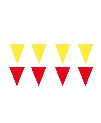 Gele/Rode feest punt vlaggetjes pakket 60 meter Multi