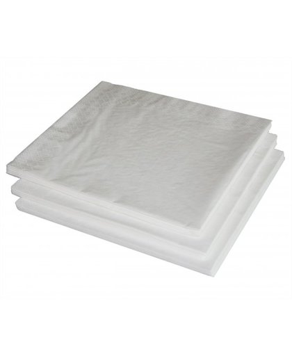 20 witte servetten 40 x 40 cm Wit
