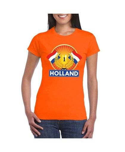 Oranje Holland supporter kampioen shirt dames S Oranje