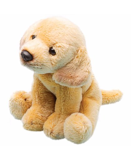 Pluche Labrador geel knuffel hond13 cm Geel