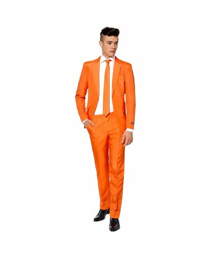 Heren pak oranje met stropdas XL (56-58) Oranje