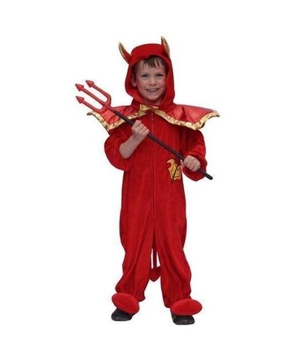 Pluche duivel kostuum voor kinderen 104 Rood