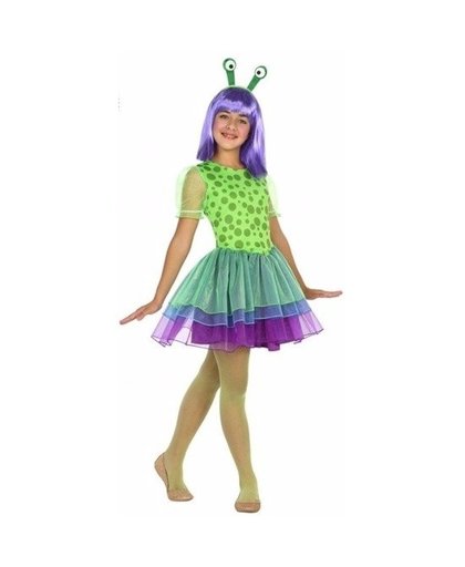 Neon alien kostuum voor meisjes 116 (5-6 jaar) Multi