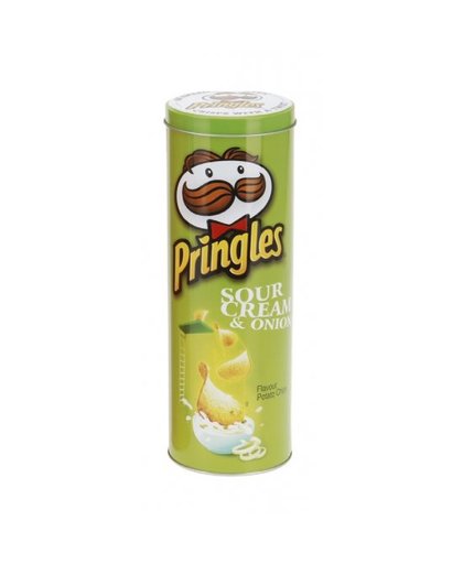 Voorraadblik Pringles tube opdruk groen Groen