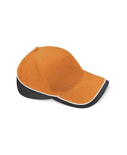Beechfield competition cap orange/black/white