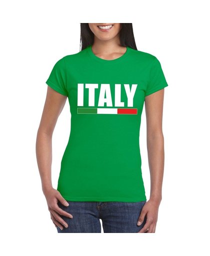 Groen Italie supporter t-shirt voor dames XL Groen