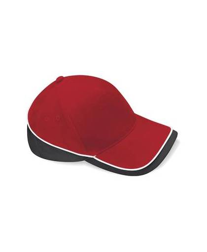 Beechfield competition cap classic red/black/white