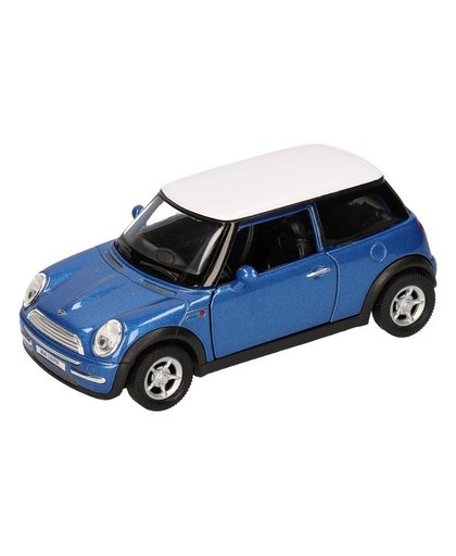 Speelgoed blauwe Mini Cooper auto 12 cm Blauw