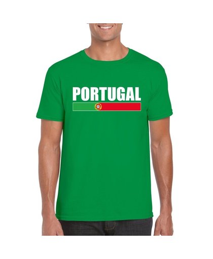 Groen Portugal supporter t-shirt voor heren M Groen