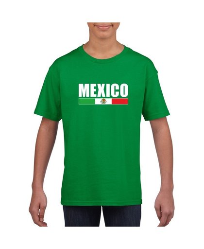 Groen Mexico supporter t-shirt voor kinderen XS (110-116) Groen