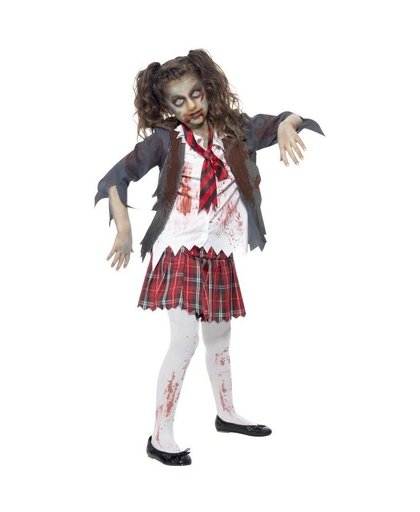 Zombie schoolmeisje kostuum voor meisjes 145-158 (10-12 jaar) Multi