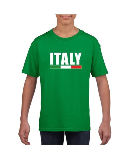 Groen Italie supporter t-shirt voor kinderen XS (110-116) Groen