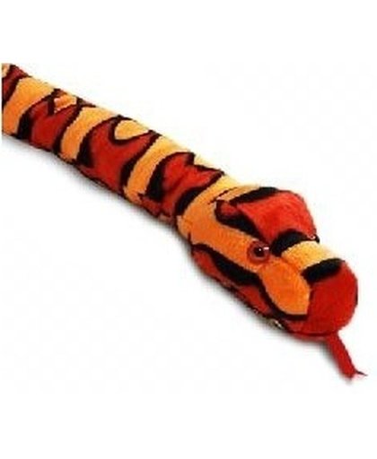 Keel Toys pluche rood/oranje slang knuffel 100 cm Multi