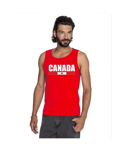 Rood Canada supporter singlet shirt/ tanktop heren S Rood