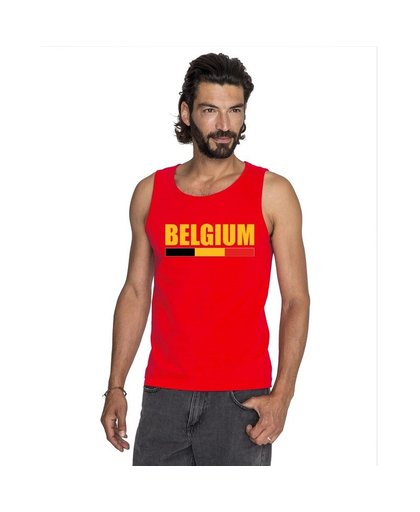 Rood Belgium supporter singlet shirt/ tanktop heren L Rood