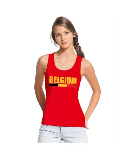 Rood Belgium supporter singlet shirt/ tanktop dames L Rood