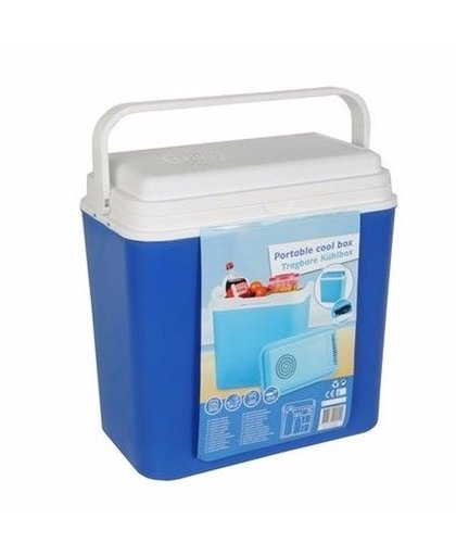 Elektrische blauwe koelbox 22 liter Blauw