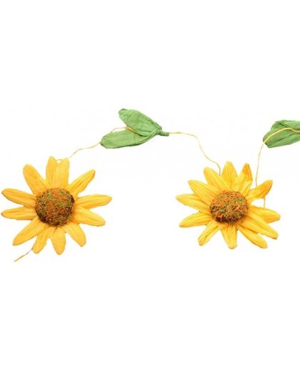 Decoratie zonnebloemen slinger geel Multi