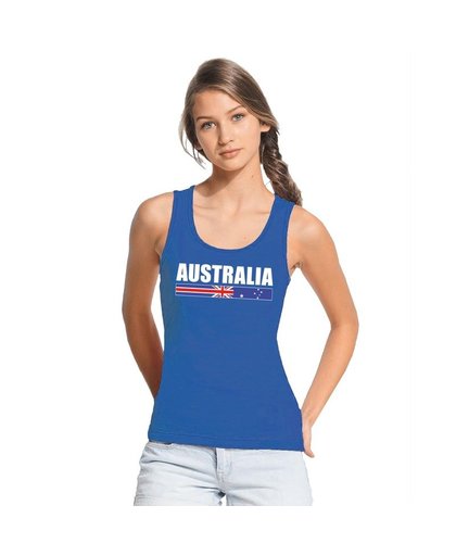 Blauw Australie supporter singlet shirt/ tanktop dames XL Blauw
