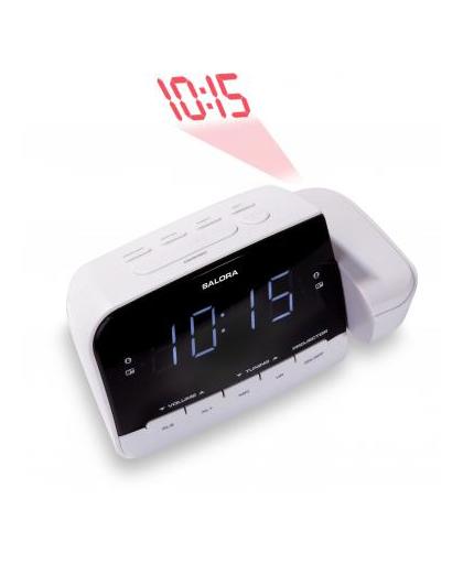 Salora CR618P wekker Digital alarm clock Zwart, Wit