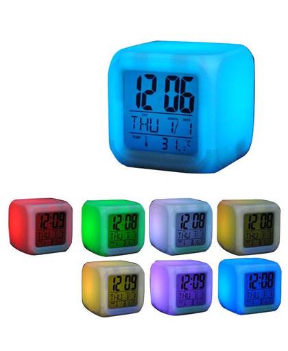 Kleurrijk Digitaal LED Klokje met Thermometer