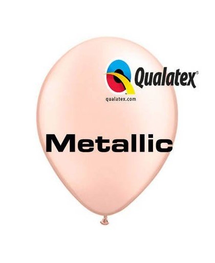 Ballonnen metallic perzik 30 cm 100 stuks