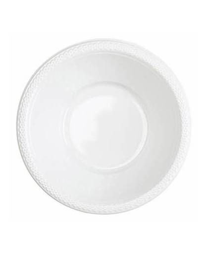 Witte tafelbakjes plastic 335ml 10 stuks