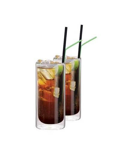 Cocktailglazen voor cuba libre dubbelwandig, set van 2 - maxxo