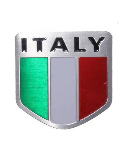Italiaanse Vlag Sticker Auto van Metaal