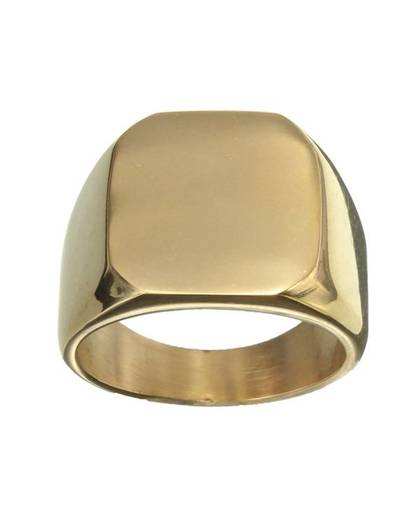 Stoere Goudkleurige Ring van Titanium/Staal voor Mannen
