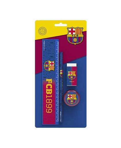 FC Barcelona schrijfset FCB1899 blauw/rood 4-delig 13 x 27 cm