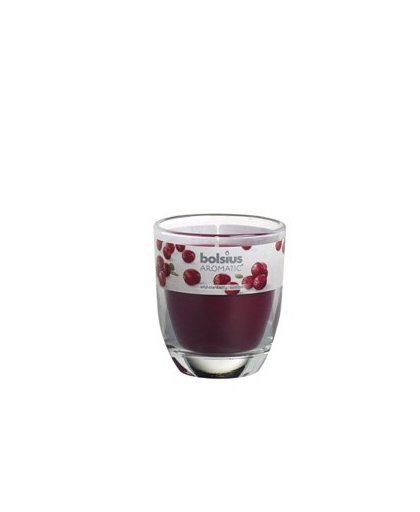 Bolsius geurkaars in glas - cranberry