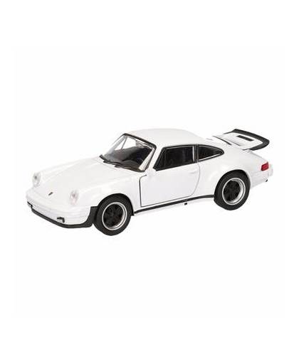 Speelgoed witte porsche 911 turbo auto 12 cm