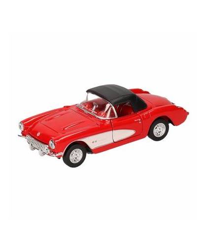 Speelgoed rode chevrolet corvette dichte cabrio 12 cm