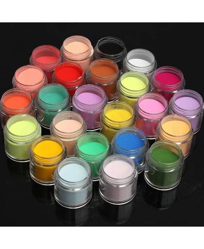 24 Kleuren Acryl Poeder voor Nail Art