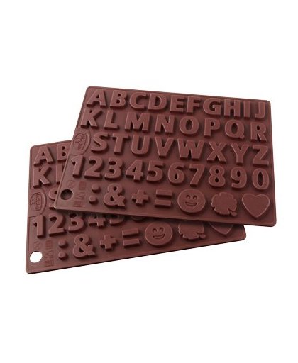 Dr. Oetker chocoladevorm Letters en Cijfers Confisserie - 18 x 13,5 cm - siliconen