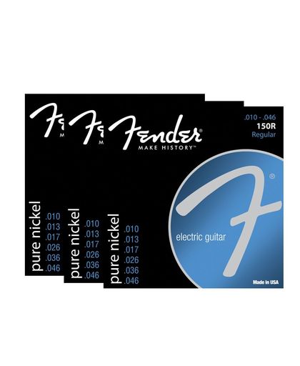 Fender - Pure Nickel Original 150R - 3 Packs Of Strings For Electric Guitar (010-046)