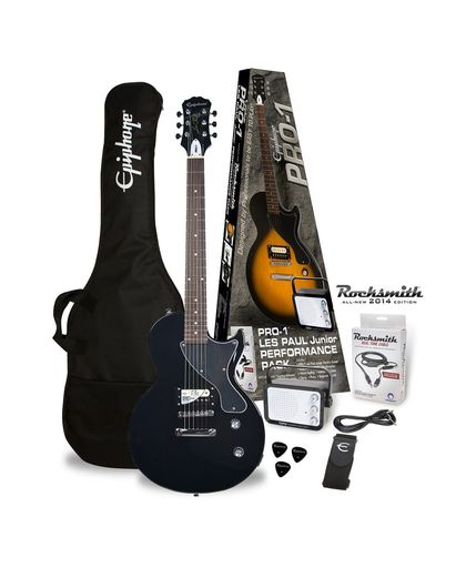 Epiphone - PRO-1 Les Paul Jr. Performance Pack - Electric Guitar Starter Pack (Ebony)