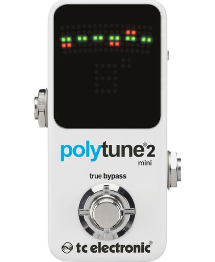 TC Electronic - PolyTune 2 Mini - Polyphonic Tuner For Guitar/Bass (White)