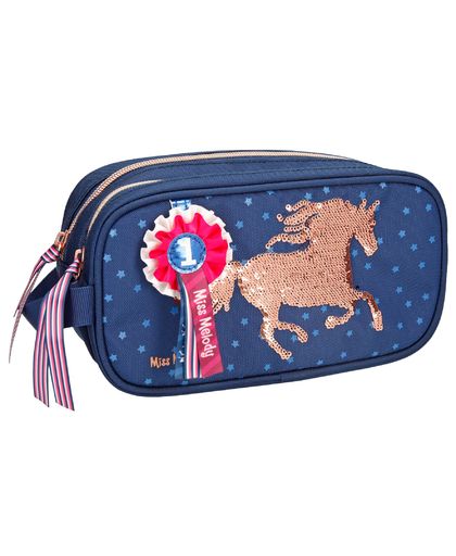 Miss Melody - Pencil Case - Blue & Gold (0410056))